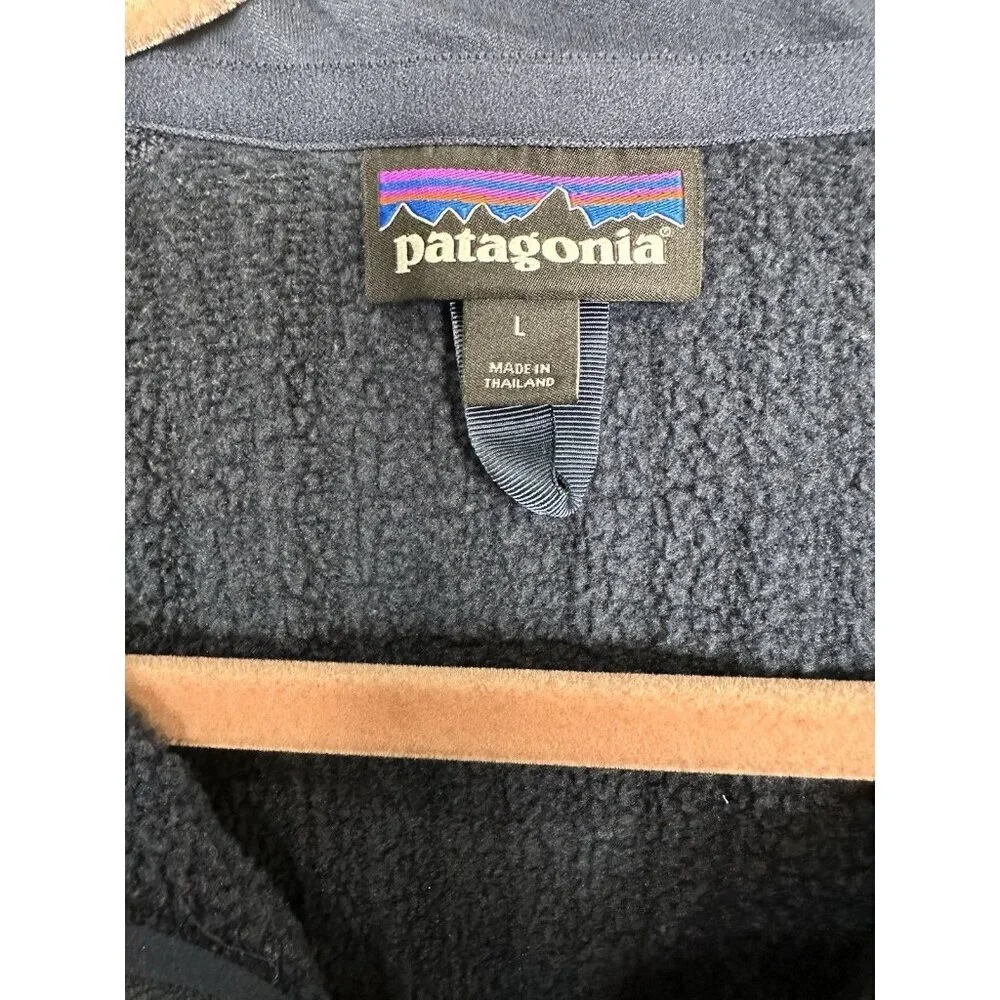 Patagonia Better Sweater 1/4 Zip Pullover Jacket Men's Large Black Fleece Hiking
